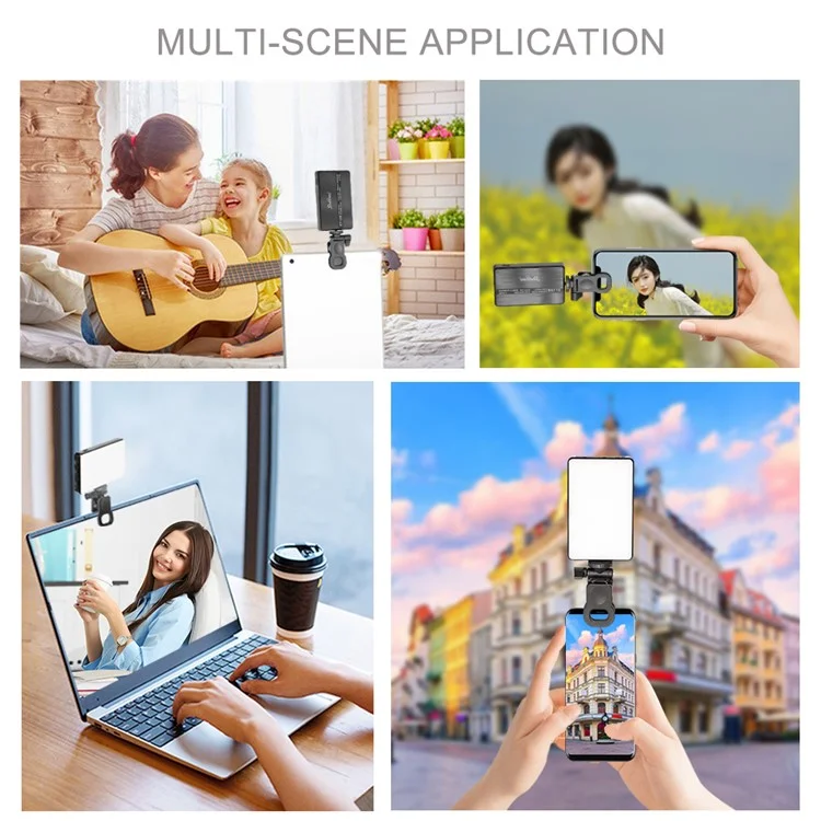 ST-120 Mini Fill Light for Phone / Tablet Portable LED Video Light with Clip for Live Streaming / Photography