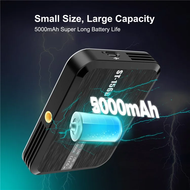 ST-156B Luz de Vídeo LED Portátil com 156 LEDs e Clipe / Capa de Silicone para Fotografia de Celular / Gravação Externa