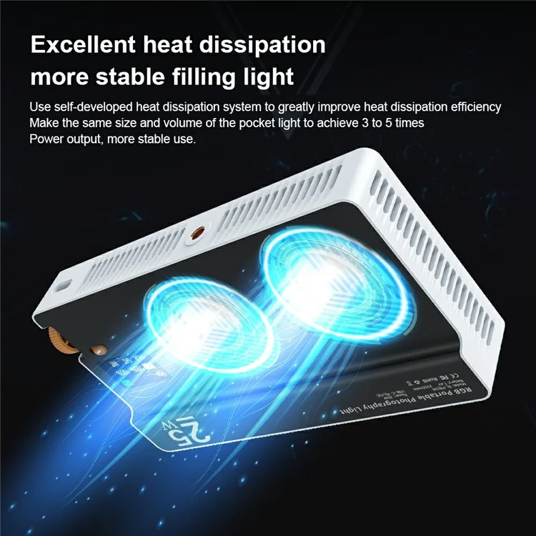 PB25R Video Conference Live Streaming Portable RGB LED Light Selfie Photography Pocket Fill Light