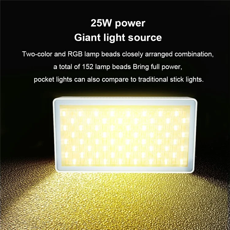 PB25R Video Conference Live Streaming Portable RGB LED Light Selfie Photography Pocket Fill Light