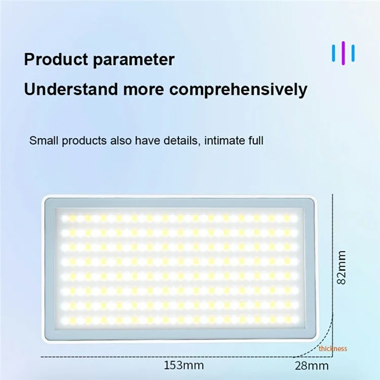 PB25R Video Conference Live Streaming Portable RGB LED Light Selfie Photography Pocket Fill Light