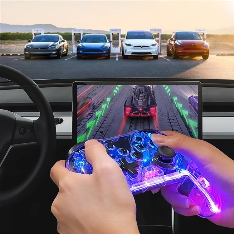 MG35 Wireless Game Controller for Nintendo Switch / PC / Android / Ios / TV / Phone Six-Axis Gamepad with Receiver - Transparent White