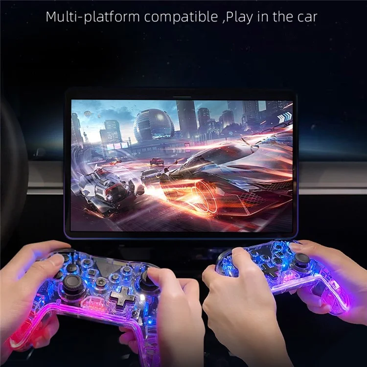 MG35 Wireless Game Controller for Nintendo Switch / PC / Android / Ios / TV / Phone Six-Axis Gamepad with Receiver - Transparent White