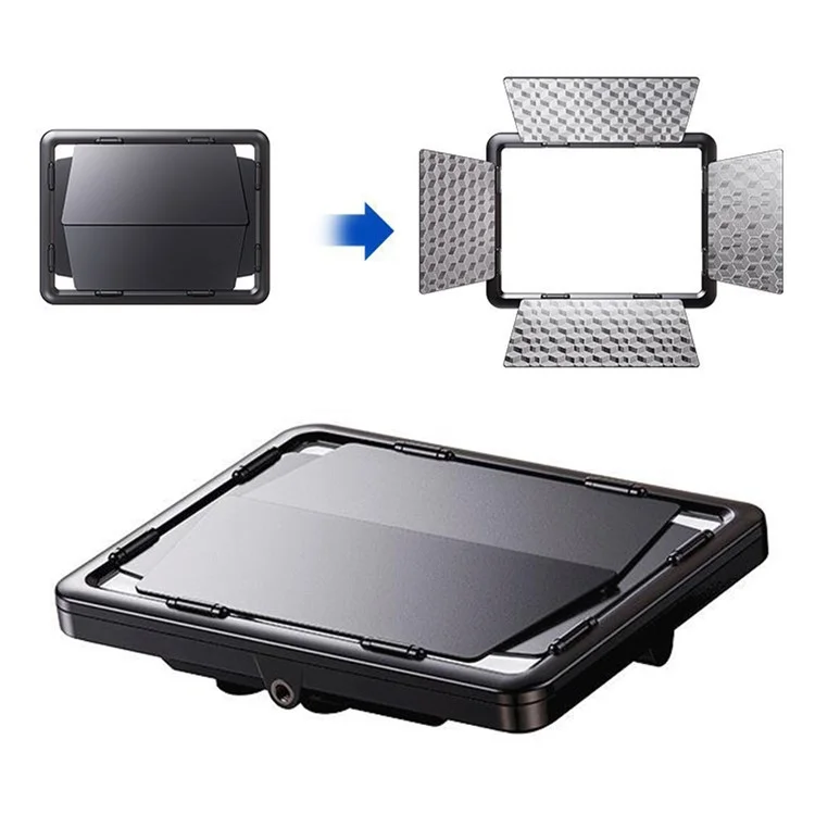 MM120C Portable LED Video Light Panel for Studio Portrait Photography Lighting Dimmable Fill Light ( No Battery ) - Silver Panel
