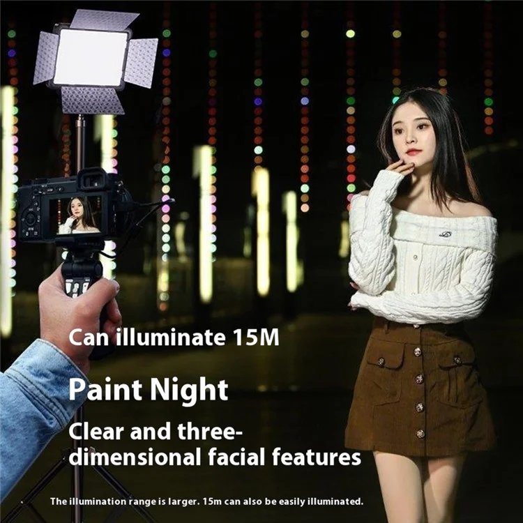 MM120C Portable LED Video Light Panel for Studio Portrait Photography Lighting Dimmable Fill Light ( No Battery ) - Silver Panel