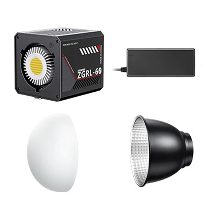 ZGRL60 Luz de Vídeo LED Portátil de Alta Potência para Preenchimento Luz Profissional para Fotografia, Filmagem e Iluminação de Palco