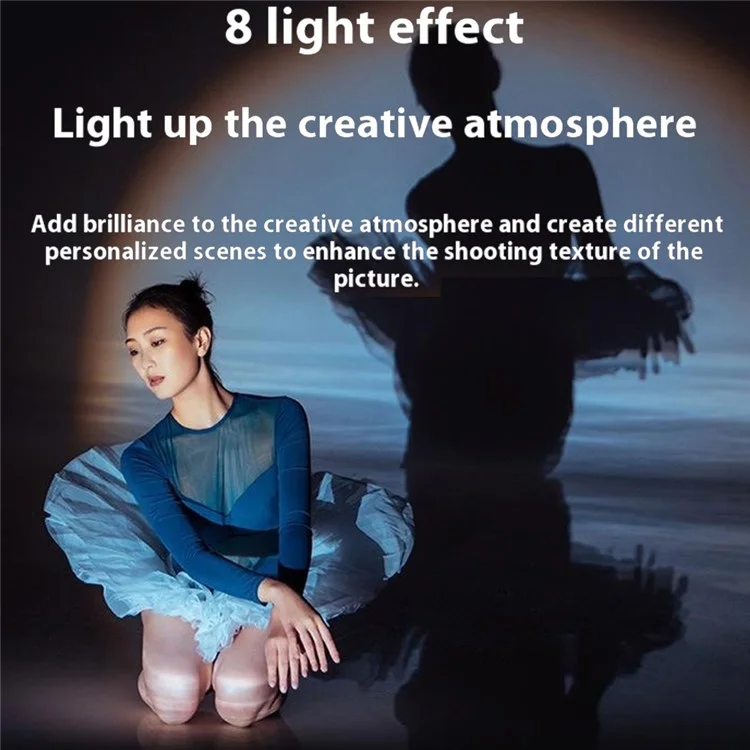 ZGRL60 Luz de Vídeo LED Portátil de Alta Potência para Preenchimento Luz Profissional para Fotografia, Filmagem e Iluminação de Palco