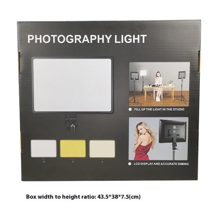 A111 Panneau Lumineux LED pour Photographie et Streaming Vidéo - Prise EU