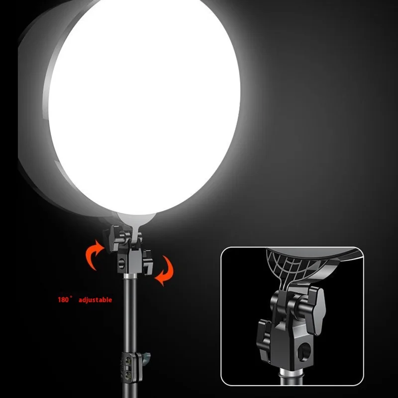 M666 14 Inch Dimmable LED Round Panel Light Jewelry Food Still Life Photography Fill Light - EU Plug
