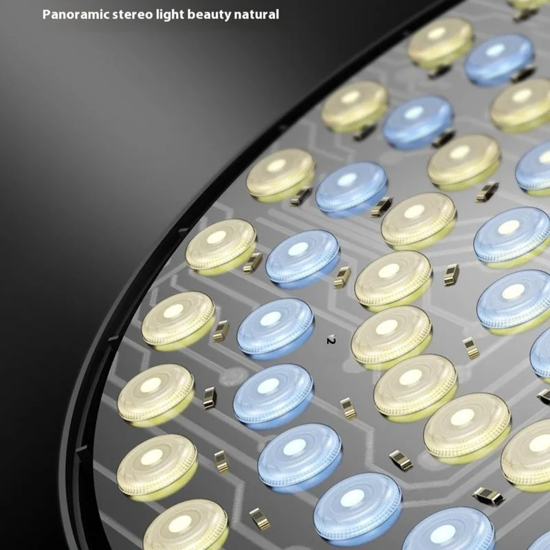 M666 14 Inch Dimmable LED Round Panel Light Jewelry Food Still Life Photography Fill Light - EU Plug