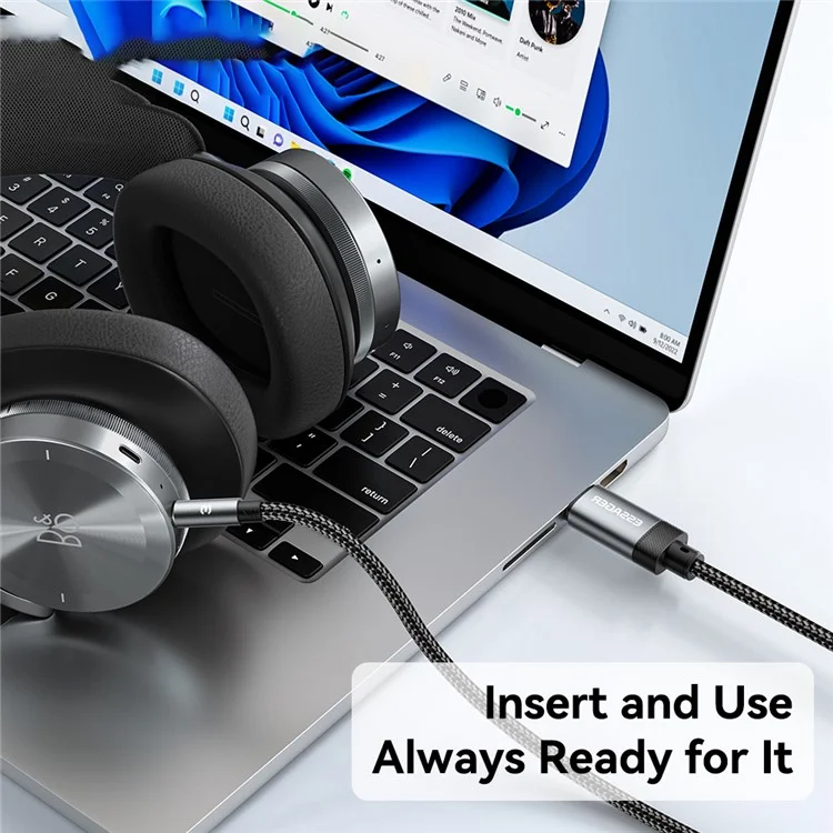 Cable adaptador ESSAGER ES-YP22 USB-A macho a jack de 3,5 mm macho para auriculares de Apple / Android