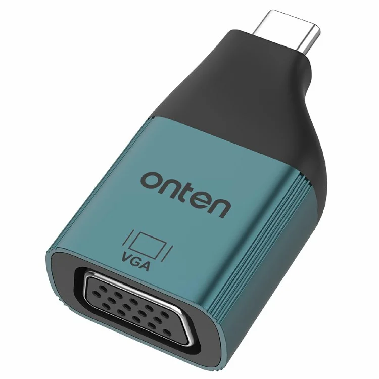 ONTEN UC105 Adaptador Tipo-C para VGA Conversor de Resolução 2K 60Hz para Laptop e Celular