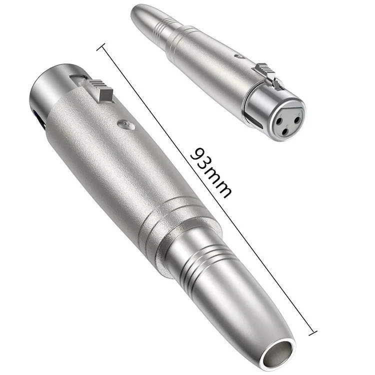 JUNSUNMAY XLR Female to Female 6.35mm TRS Audio Adapter Microphone Connector Audio Equipment Converter