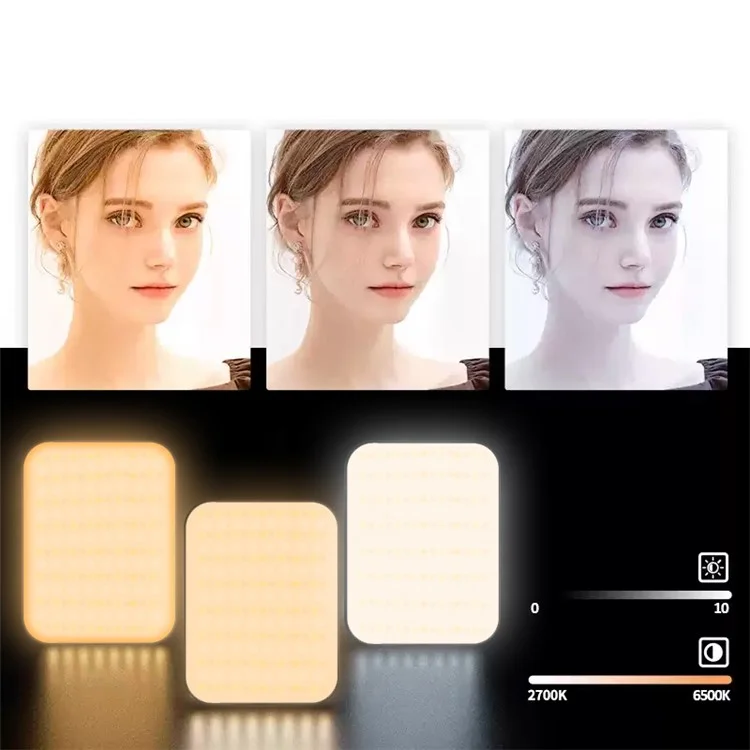 W80 Magnetic Pocket Light LED Fill Lamp Rechargeable 3 Color Modes Brightness Adjustable Selfie Light