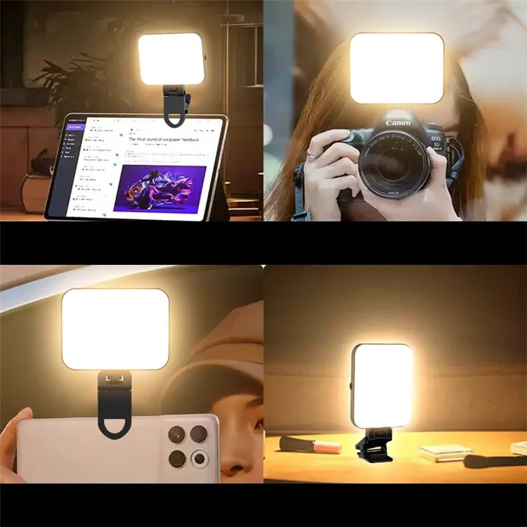 W80 Magnetic Pocket Light LED Fill Lamp Rechargeable 3 Color Modes Brightness Adjustable Selfie Light
