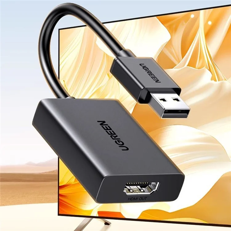 UGREEN 25161 USB auf HDMI Konverter 1080P 60Hz Video Audio Sync Adapter für Laptop / Desktop / TV / Projektor