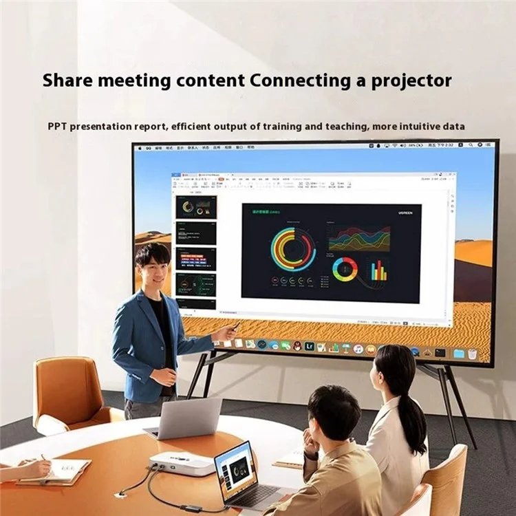 UGREEN 25161 USB auf HDMI Konverter 1080P 60Hz Video Audio Sync Adapter für Laptop / Desktop / TV / Projektor