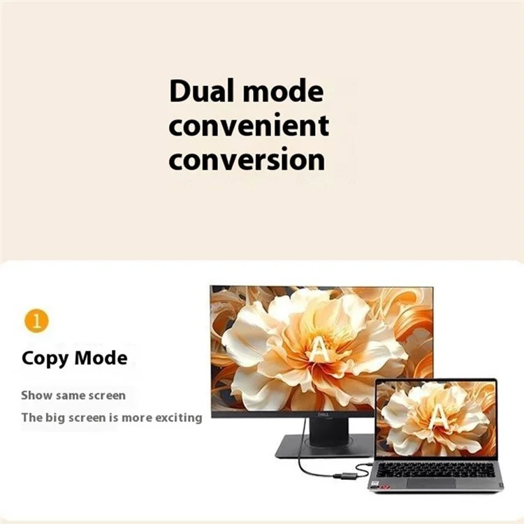 UGREEN 25161 USB auf HDMI Konverter 1080P 60Hz Video Audio Sync Adapter für Laptop / Desktop / TV / Projektor