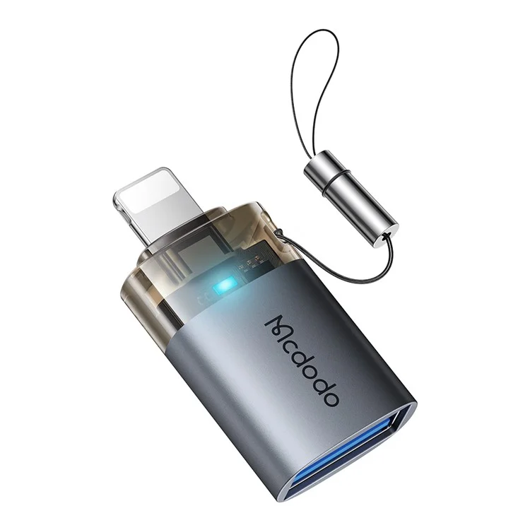 MCDODO OT-7390 MDD USB-A to iP Adapter with LED Light Data Transfer 480Mbps