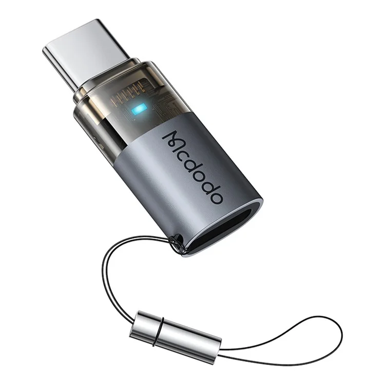 MCDODO OT-7610 MDD iP Female to USB-C Male Adapter with LED Light PD 60W Fast Charging Converter