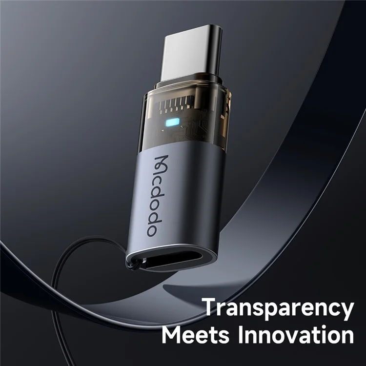 MCDODO OT-7610 MDD iP Female to USB-C Male Adapter with LED Light PD 60W Fast Charging Converter