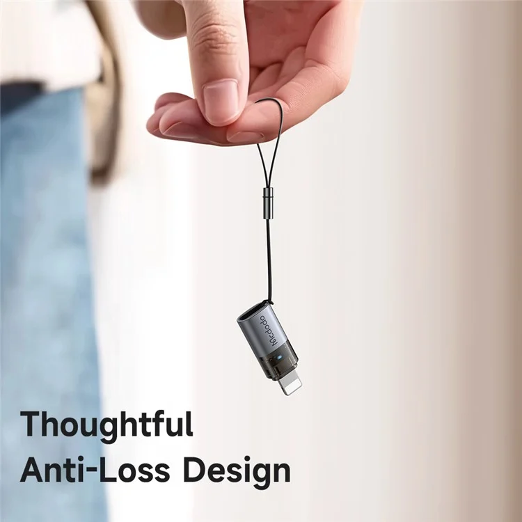 MCDODO OT-7630 MDD USB-C Female to iP Male Adapter with LED Light PD 36W Fast Charging Converter