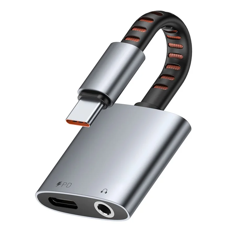 MCDODO CA-3120 MDD 2 in 1 Audio Adapter Cable USB-C to USB-C + DC3.5mm Charging Audio Converter