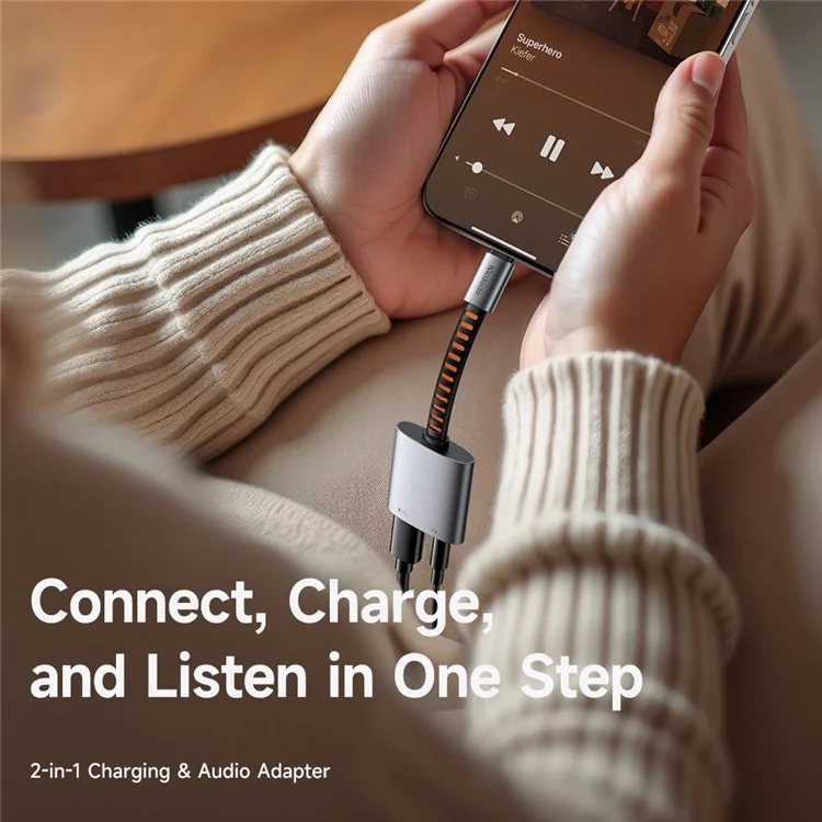 MCDODO CA-3120 MDD 2 in 1 Audio Adapter Cable USB-C to USB-C + DC3.5mm Charging Audio Converter