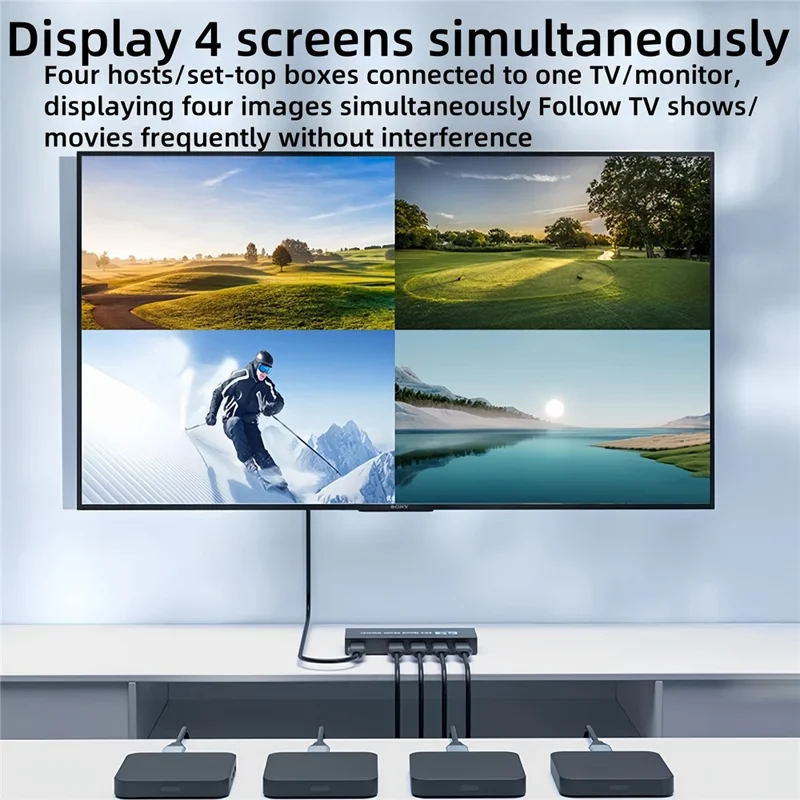 NK-941 4K HDMI 4 Input 1 Output Splitter Seamless Switch Multi-Viewer with Remote Control