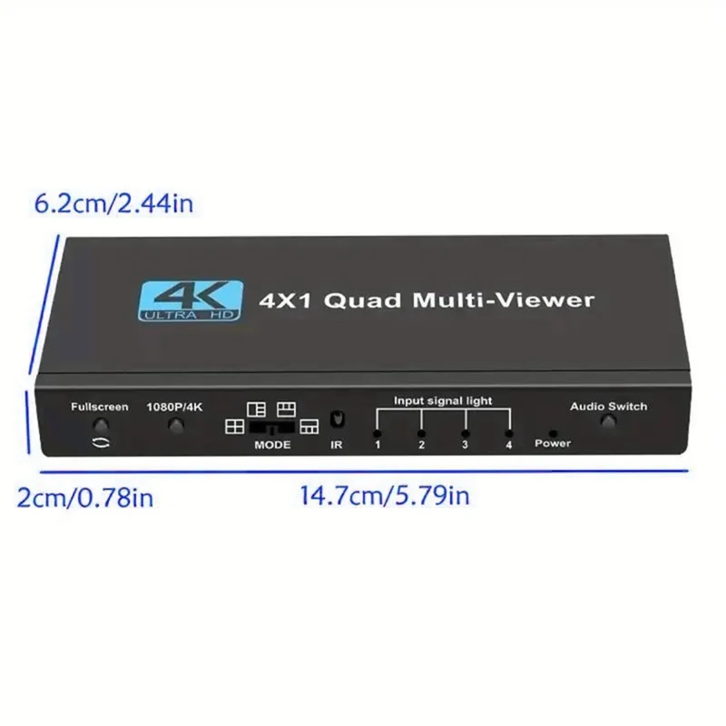 NK-941 4K HDMI 4 Input 1 Output Splitter Seamless Switch Multi-Viewer with Remote Control