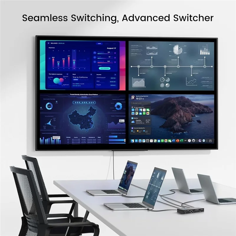 NK-941 4K HDMI 4 Input 1 Output Splitter Seamless Switch Multi-Viewer with Remote Control