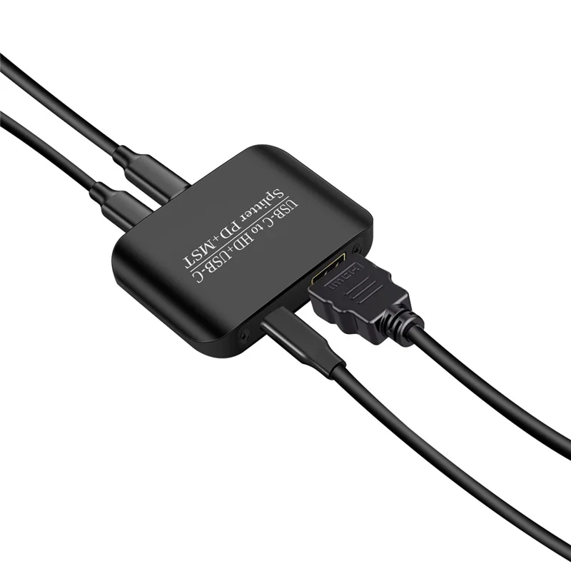 NK-E70 Type-C to HD + Type-C Splitter 4K 60Hz MST / SST Display Adapter Support PD Charging