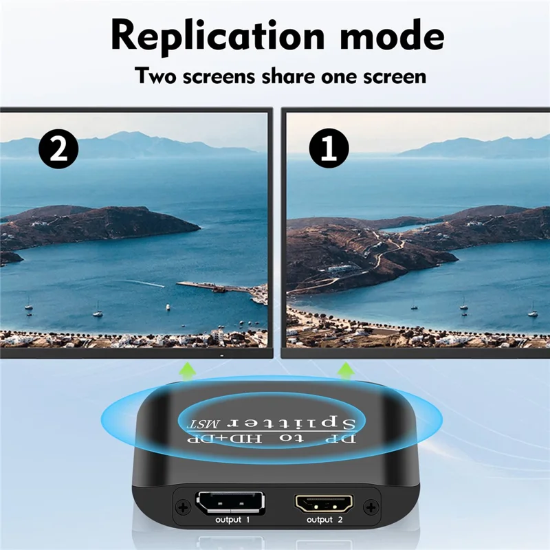 Adaptador Divisor NK-W60 DP para HD+DP 4K 60Hz MST / SST para Exibição Dupla / Exibição Espelhada