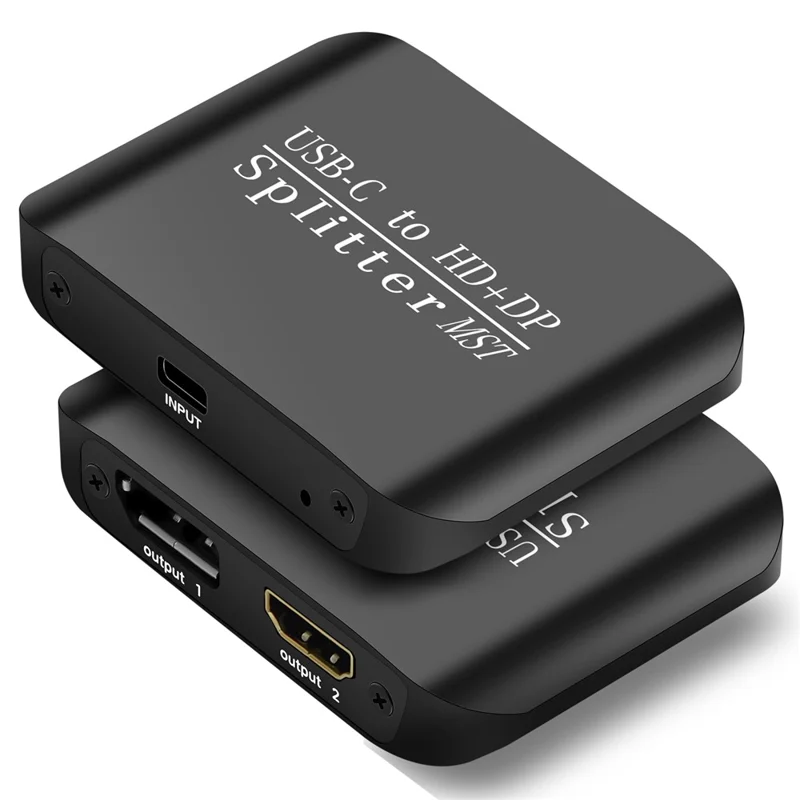 Adattatore Splitter NK-E60 da USB-C a HD+DP con Supporto MST / SST 4K 60Hz 3D / HDR per Display Doppio / Modalità Mirror