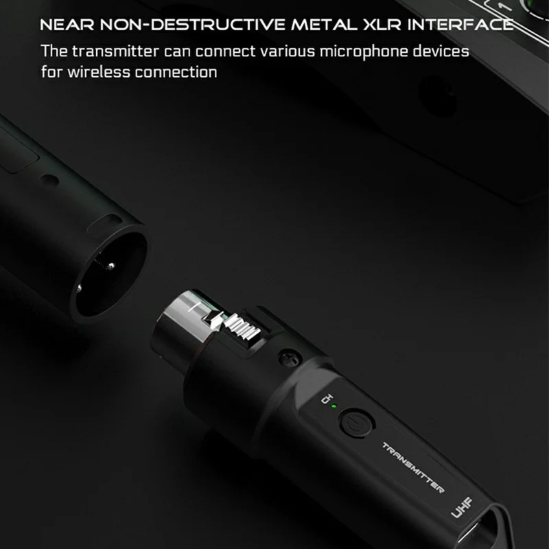 K1 Wired to Wireless Microphone Converter for Handheld Dynamic Mic, 2 Transmitter + 1 Receiver
