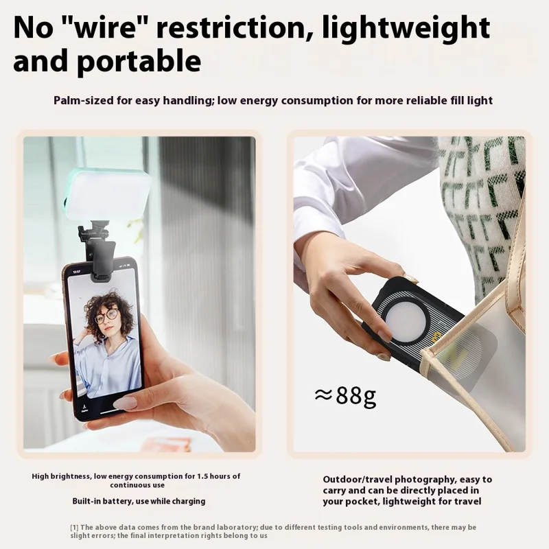 N13 Pocket Light Three Color Temperature Adjustable LED Photography Lighting - Black
