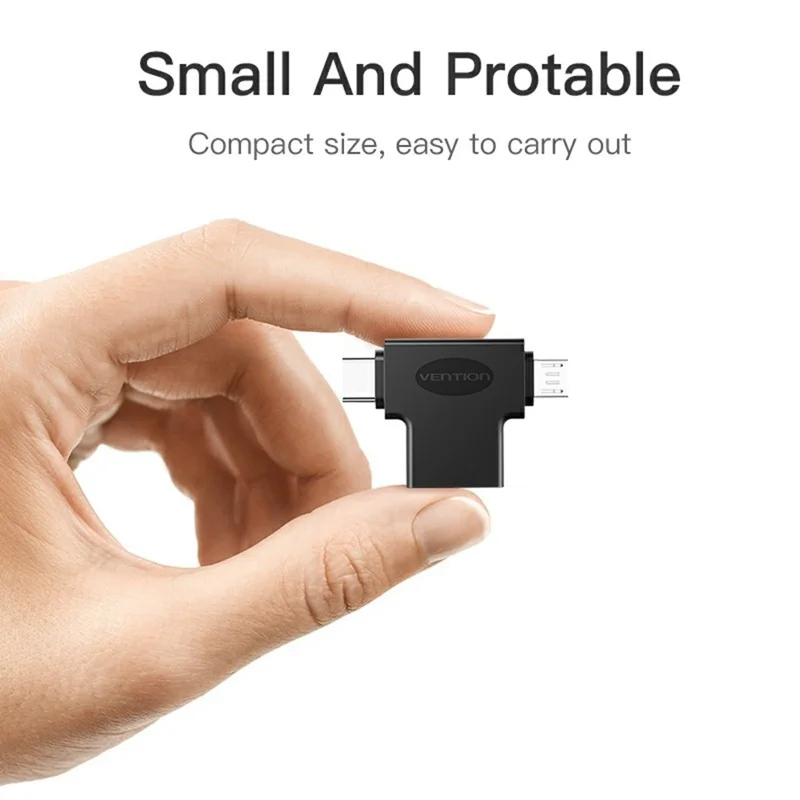 VENTION CDI Series OTG Adapter 3 in 1 USB A / Micro-B / USB C High Speed Data Transfer Adapter