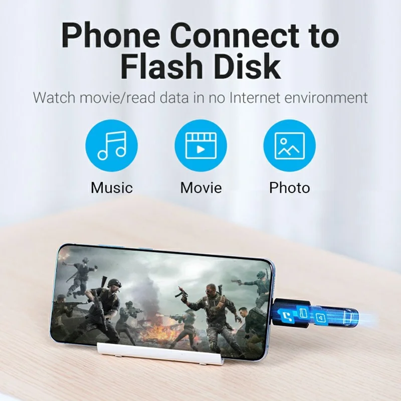 Adaptateur OTG Mini VENTION CDU Série USB 3.0 Type C Mâle vers USB A Femelle