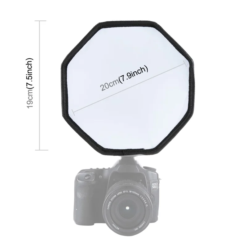 PULUZ PU5120 20cm Foldable Soft Flash Light Box Camera Photography Softbox Studio Light Diffuser