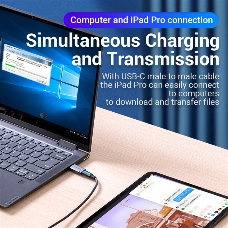 VENTION CDP Series USB3.0 USB-A Male to USB-C Female Adapter Aluminum Alloy OTG Converter with Lanyard
