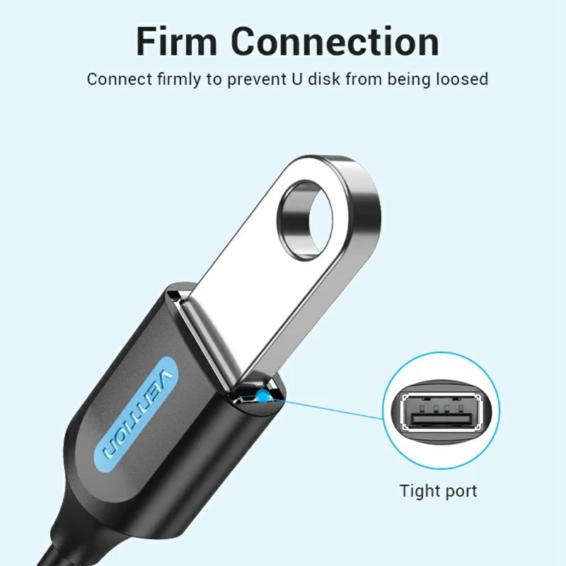 Cable OTG de datos VENTION CCS Serie 0,15m USB 2.0 Tipo C Macho a USB A Hembra 480 Mbps