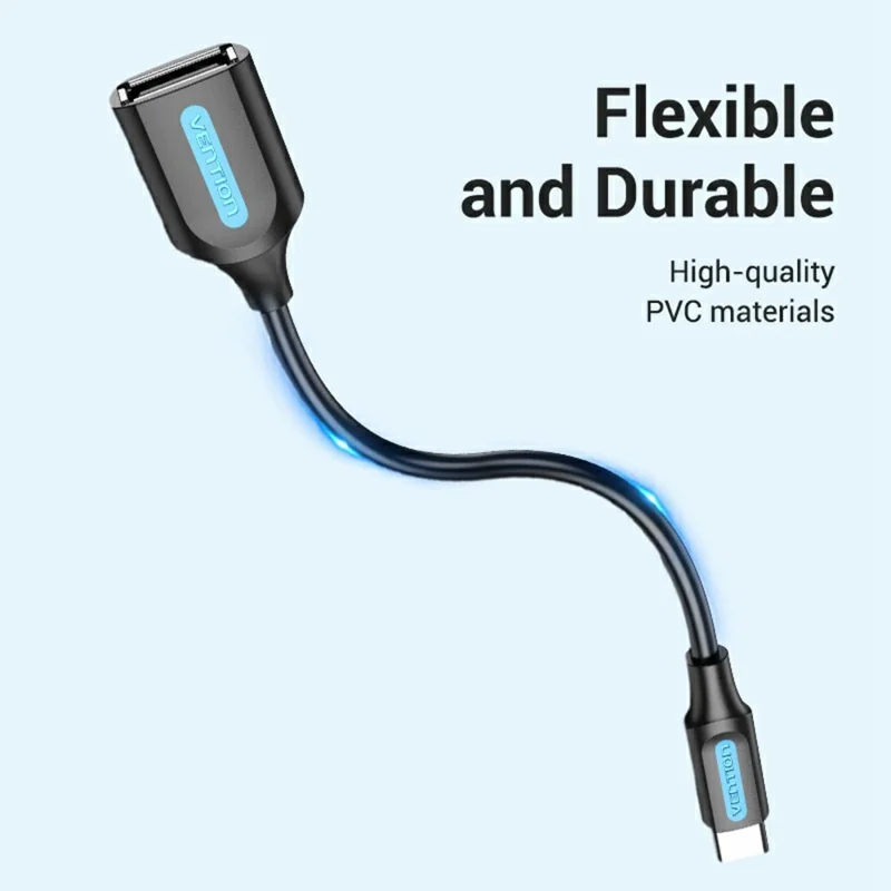 Cable OTG de datos VENTION CCS Serie 0,15m USB 2.0 Tipo C Macho a USB A Hembra 480 Mbps