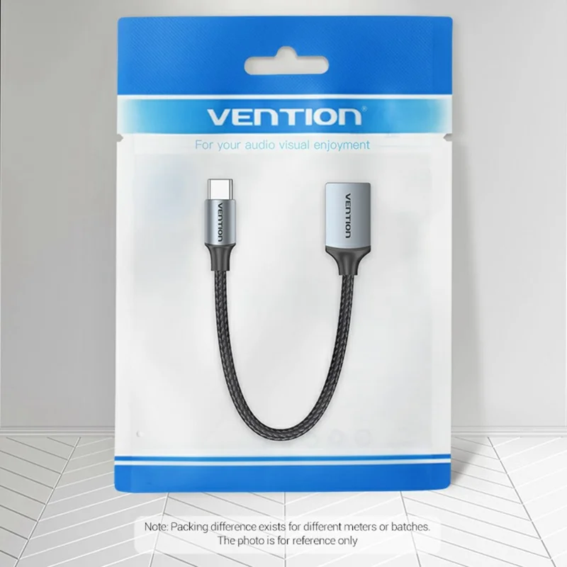 Cable de datos VENTION CCW Series 0.15m USB 2.0 Tipo-C Macho a USB-A Hembra OTG