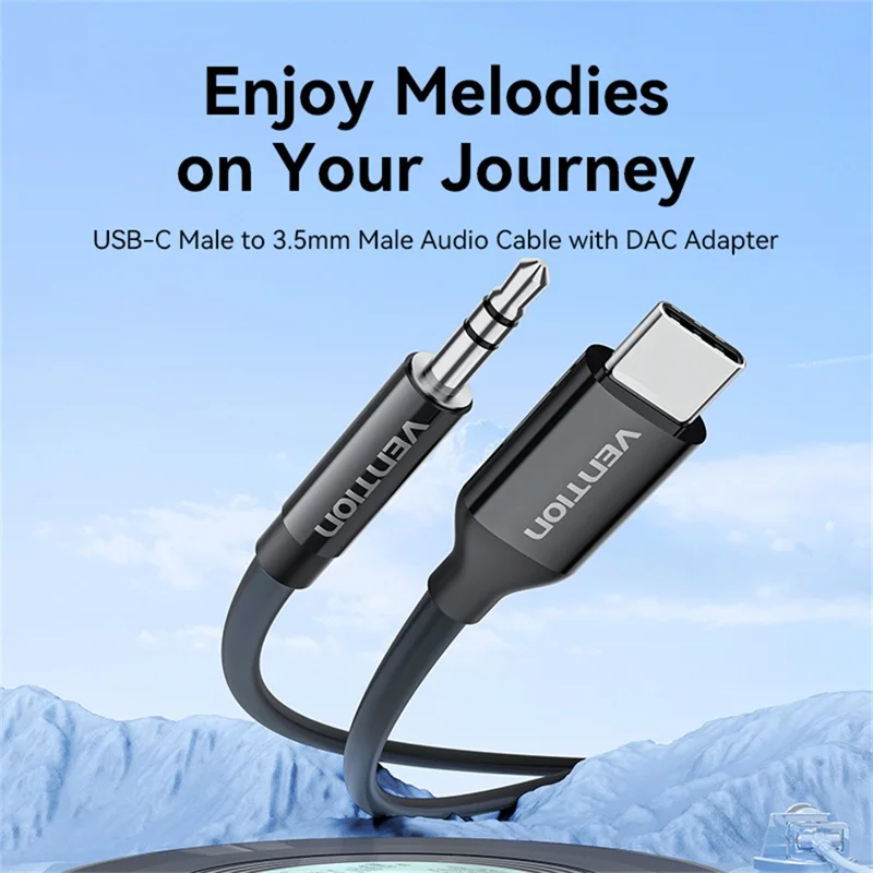 VENTION Série BIF 1m Câble Adaptateur Audio Type C vers 3,5mm pour Smartphone et Ordinateur Portable