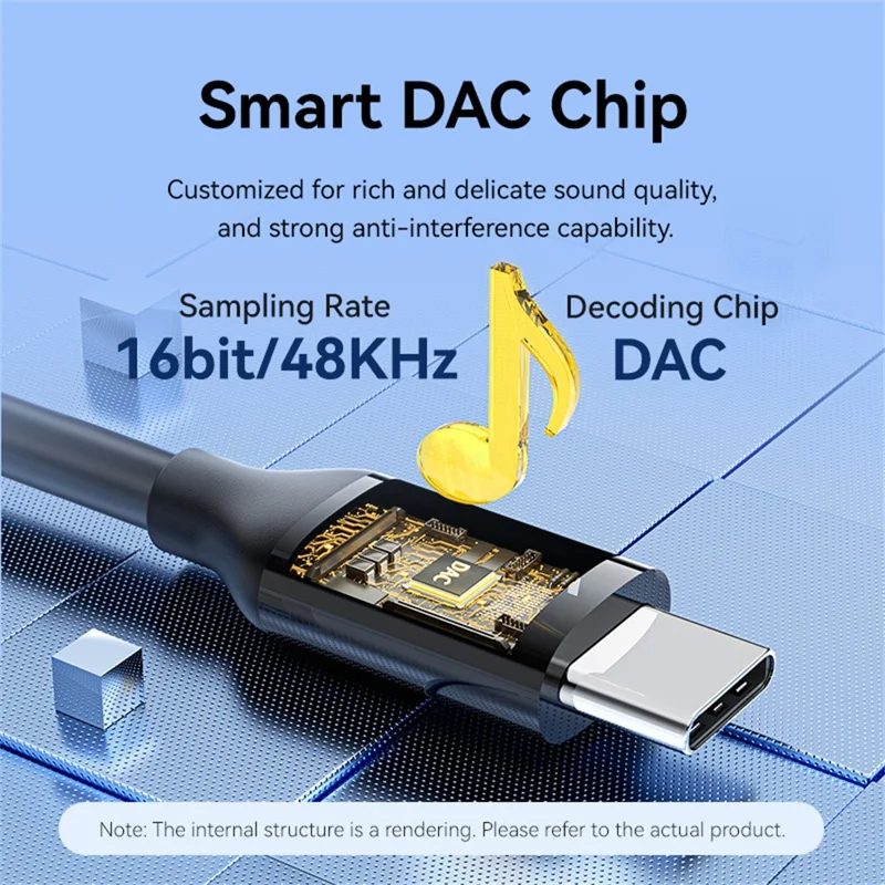 VENTION Série BIF 1m Câble Adaptateur Audio Type C vers 3,5mm pour Smartphone et Ordinateur Portable