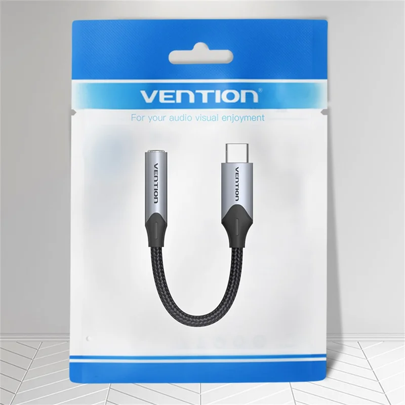 Cavo Adattatore Audio VENTION Serie BGJ da Type-C Maschio a Jack 3,5mm Femmina, 0,1m, Intrecciato