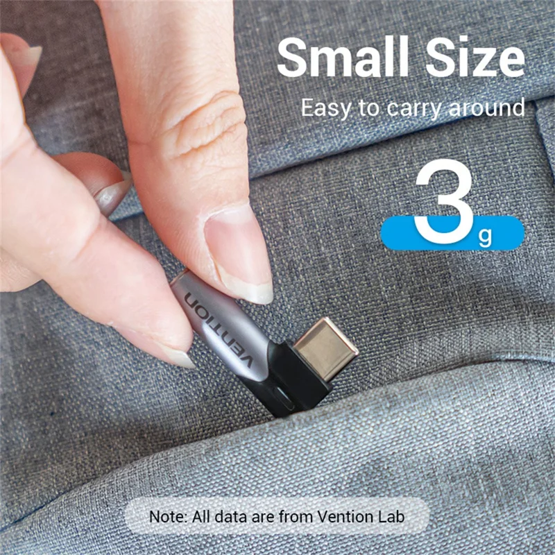 Adaptador de Áudio VENTION Série BGW Tipo-C Macho para Fêmea 3,5mm em Liga de Alumínio USB-C para AUX - Cinza