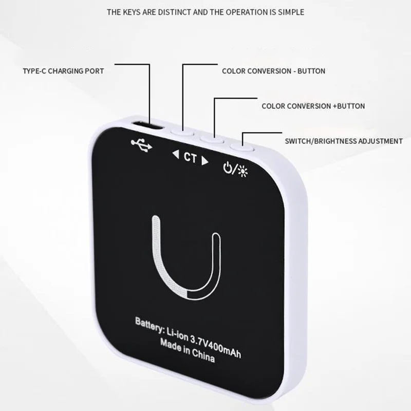OT18 3 Color Temperatures Magnetic Photography Fill Light for Mobile Phone Mini Pocket LED Light
