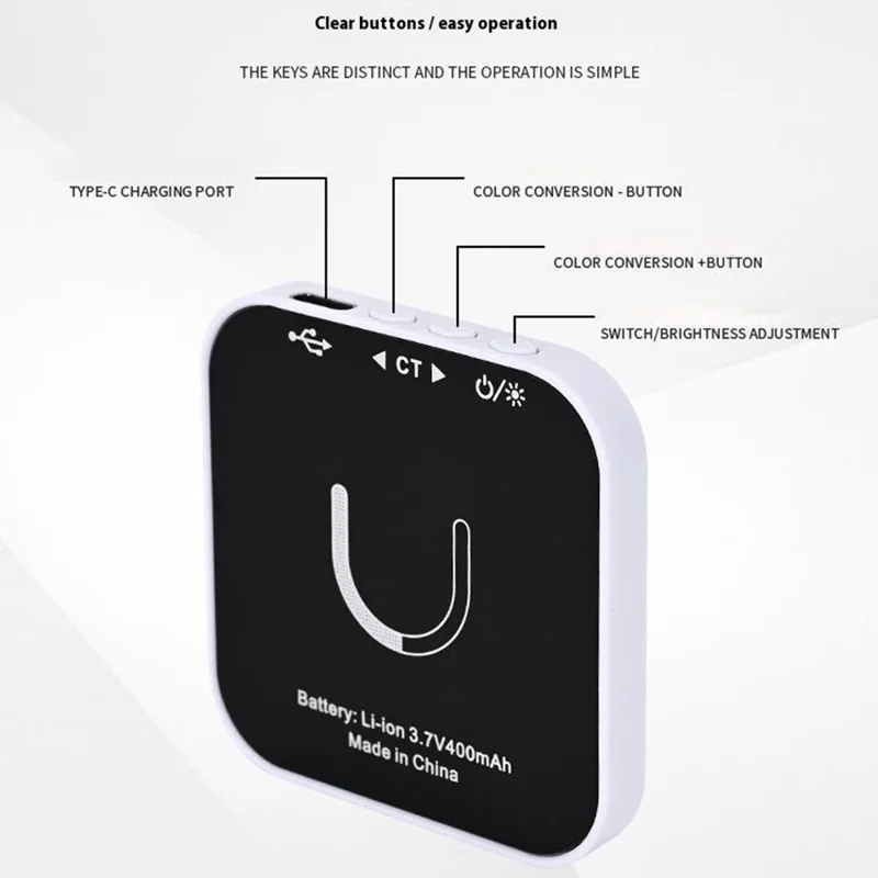 OT19 RGB Photography Fill Light for Mobile Phone Magnetic Attachment Mini Pocket LED Light