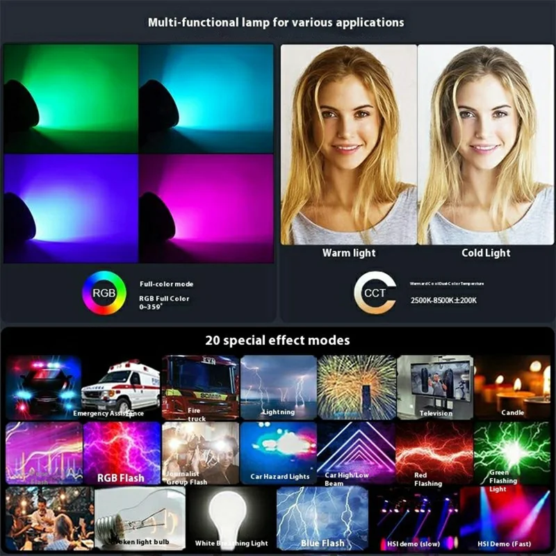 VLOGLITE P60RGB 60 W Mocny Światło Wypełniające COB, Lampa RGB, Profesjonalne Światło Wideo